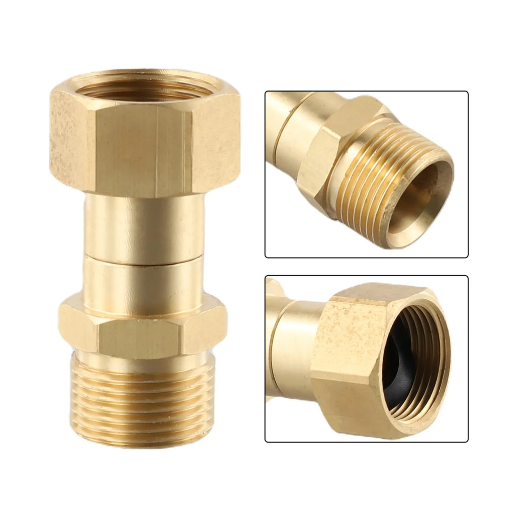 Brass M22 Pressure Washer Swivel Joint Fitting – 360° Rotation Pressure Washer Fitting Qme