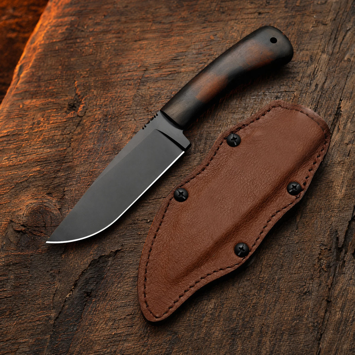 Outdoor Camping Multi-Knife – Steel Blade & Wood Handle Outdoor Camping Knife Qst bb