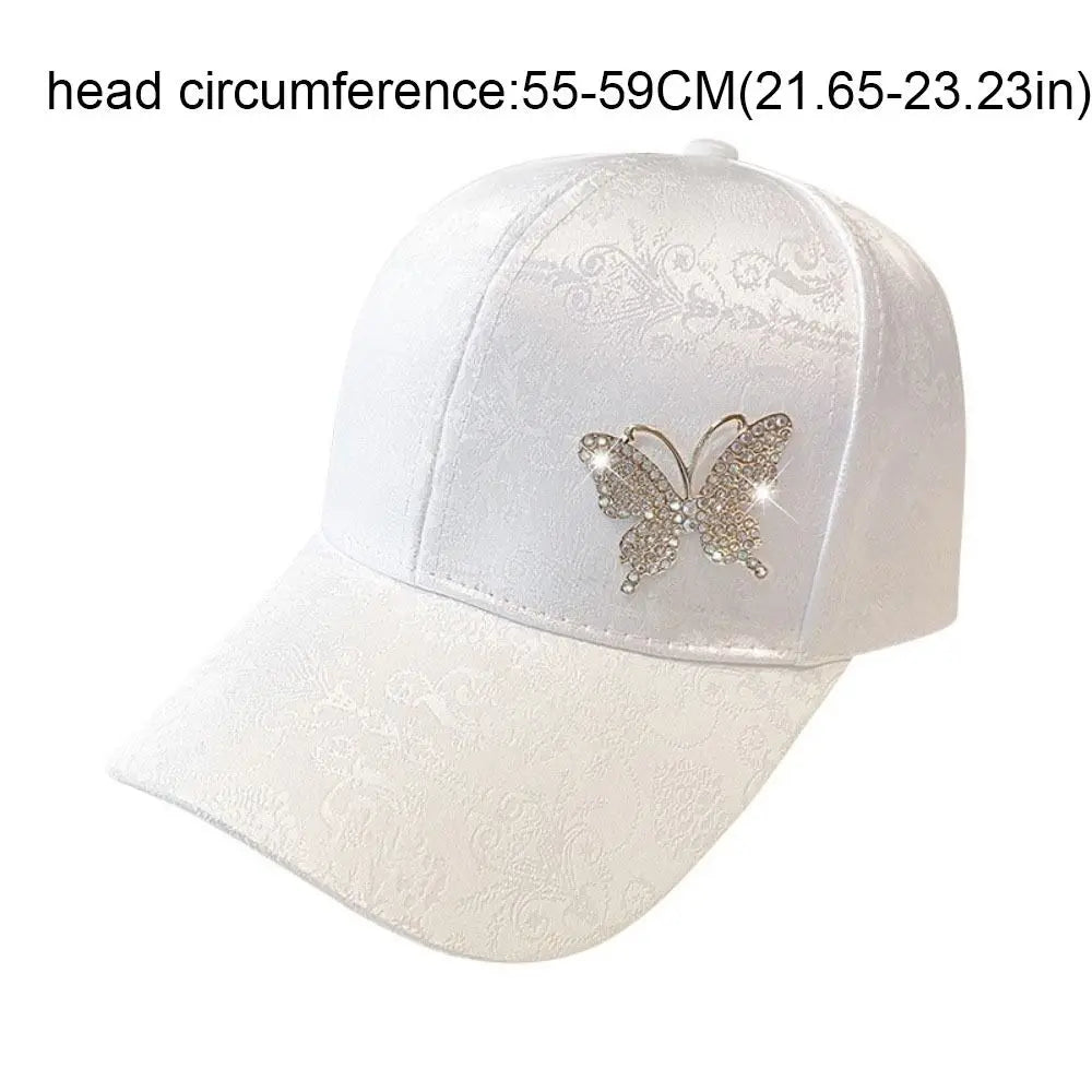 Rhinestone Baseball Hat – Breathable Sun Cap for Women | Qme Sun Protection Cap Qme