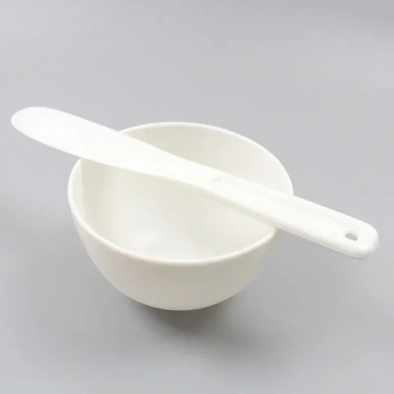 Silicone Face Mask Mixing Bowl & Brush Applicator Set Skincare Applicator Set Qme White Set