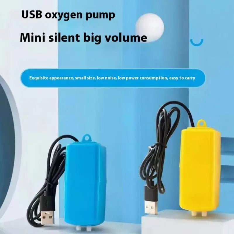 Mini USB Aquarium Air Pump Kit with Check Valve & Air Stone Aquarium Air Pump Qme