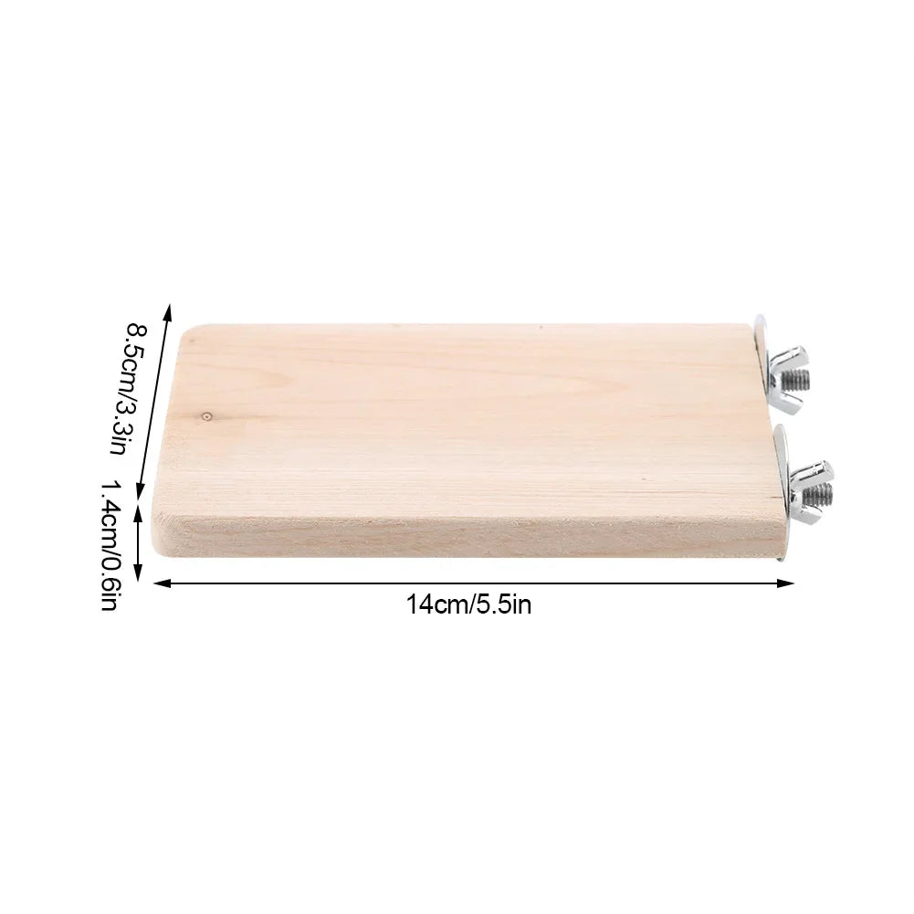 Natural Wood Climbing Platform Toy – Hamster & Guinea Pig Small Pet Climbing Toy Qme