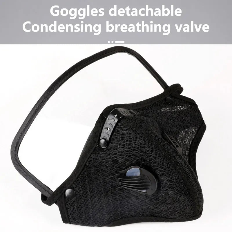 Cycling Face Mask with Filter & Goggles – Reusable Dust Cover Cycling Face Mask Qst