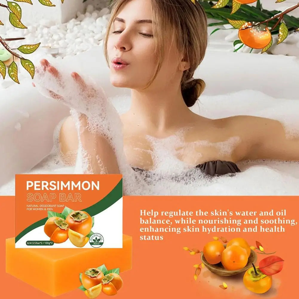 Persimmon & Green Tea Handmade Soap Bar – Face & Body Wash Handmade Bar Soap Qme