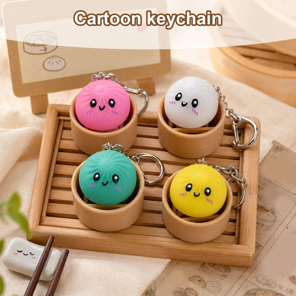 3D Printed Dumpling Keyboard Keychain Fidget Clicker Toy Fidget Keychain Toy Qme