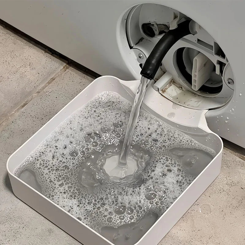 Washing Machine Drain Water Tray & Lint Filter | No Overflow Washing Machine Tray Qme