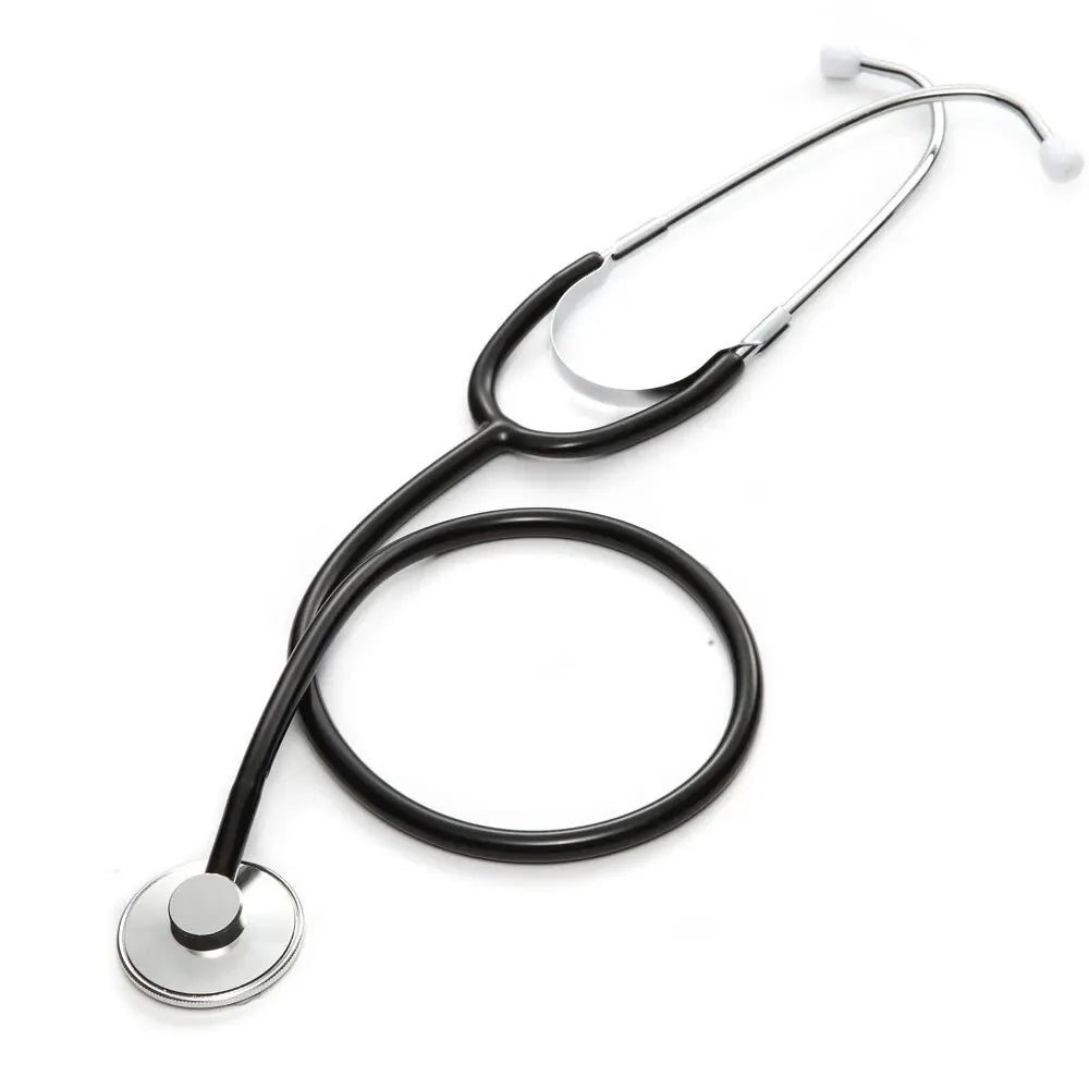 Single Head Stethoscope – Portable for Students, Nurses & Vets Medical Stethoscope Qst Black