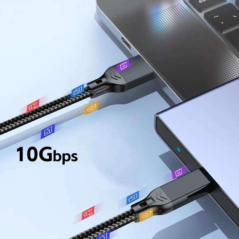 USB-C to USB-A 3.2 Cable 10Gbps 60W Fast Charge | 0.5m–2m USB Data Cable Qme