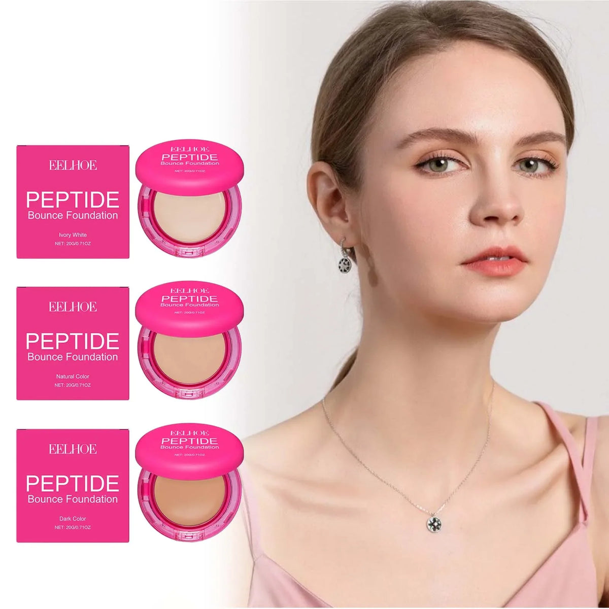 Peptide Bounce Balm Foundation – Full Coverage Concealer Balm Foundation Qme