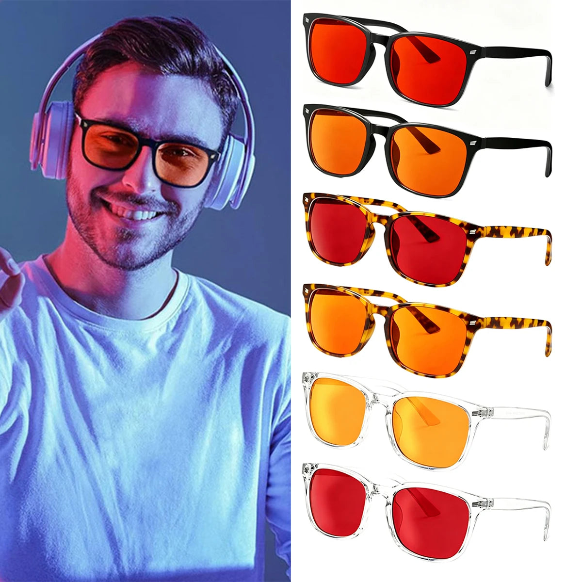 VOPHA Blue Light Blocking Glasses Tinted Lens Unisex S70 Blue Light Glasses Qst