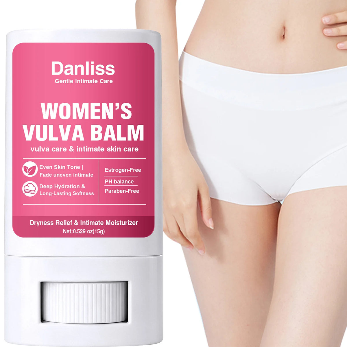 Women's Intimate Moisturizer Balm Stick – pH Balanced, Aloe & Oat Intimate Moisturizer Qst