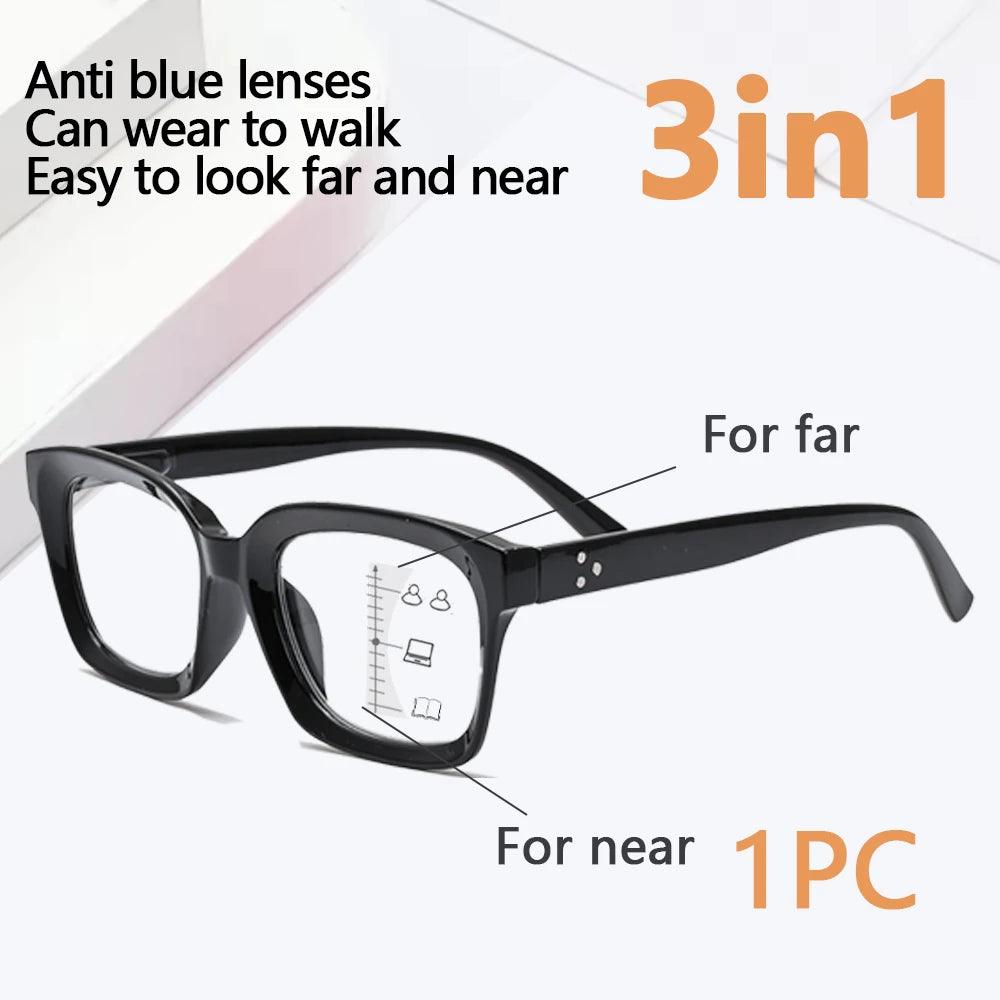 VOPHA Progressive Blue Light Blocking Reading Glasses +1.0–+3.0 Progressive Reading Glasses Qst