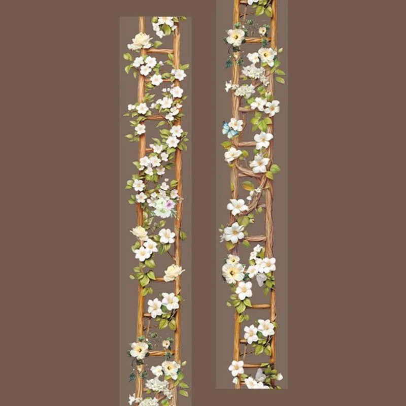 Washi Tape 2m Flower Garden Design | DIY Scrapbook Craft Decorative Washi Tape Qme 1