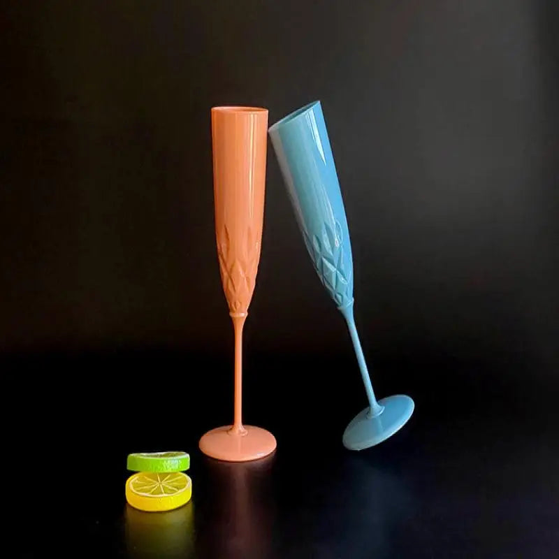 Plastic Champagne Flute 125ml – Dishwasher-Safe PP Glass Champagne Flute Glass Qst