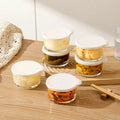 Borosilicate Glass Round Food Storage Container – Microwave Safe Glass Storage Container Qme White