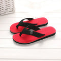 Men's EVA Flip Flops Non-Slip Beach Sandals & Slippers Men's Flip Flops Qme Red 40 (Insole 25.5cm)