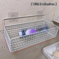 Wall-Mounted Storage Rack Kitchen & Bathroom – No Drilling Wall Storage Rack Qme A11