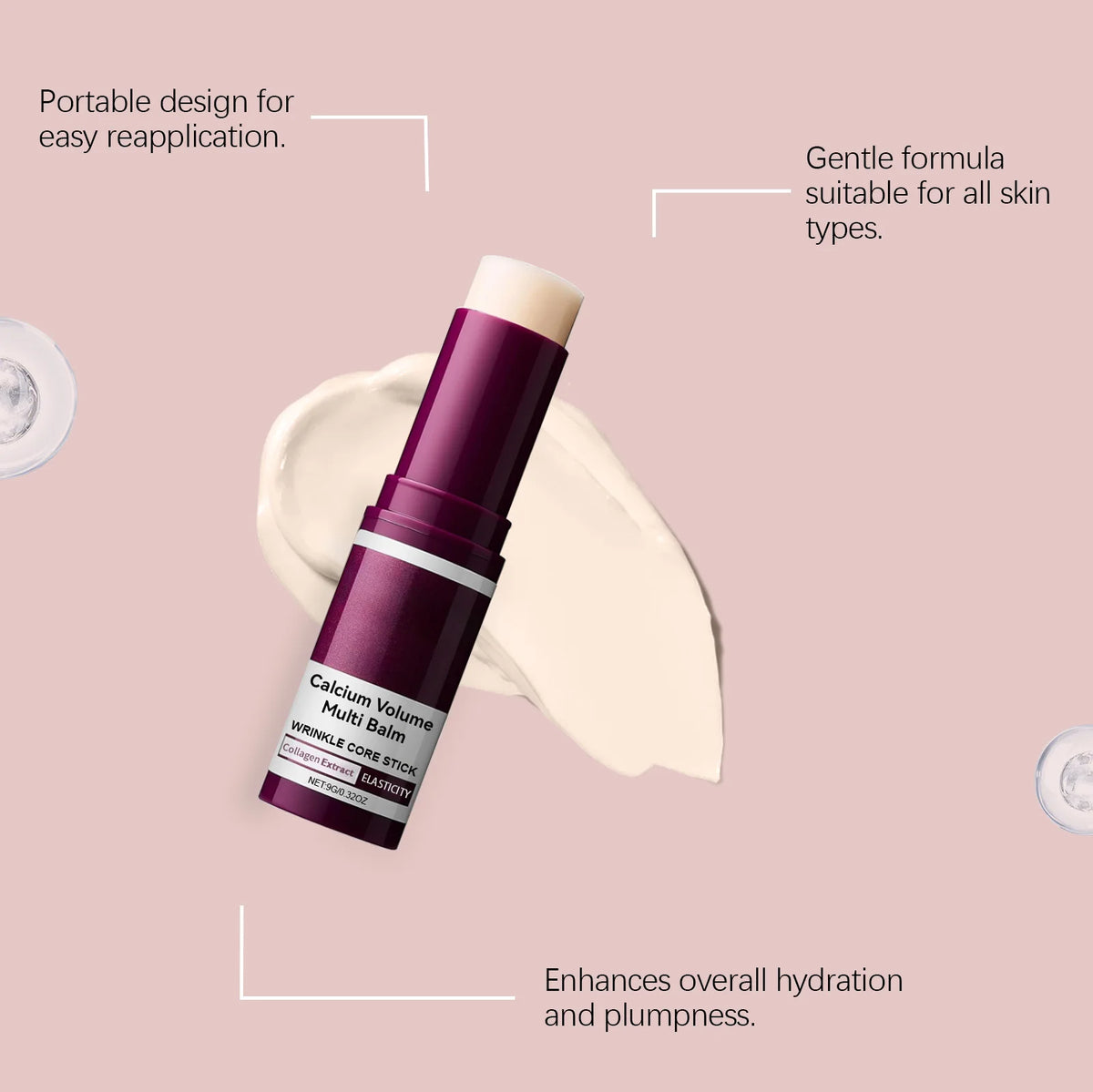 Calcium Collagen Moisturizing Balm Stick – Hydrating & Firming Face Balm Stick Qst