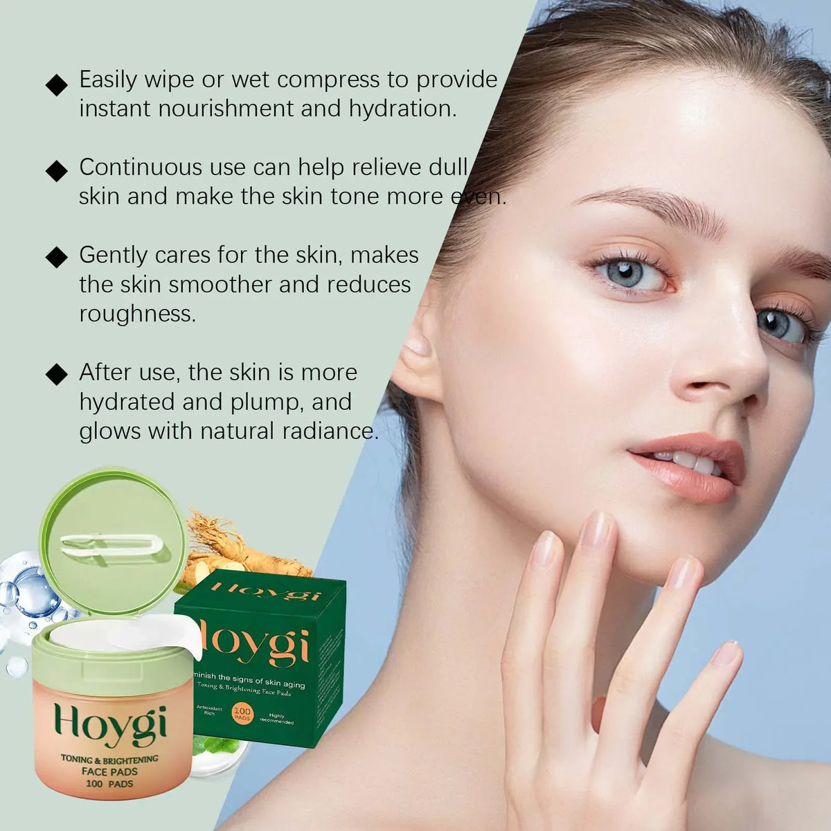 Centella Asiatica Cotton Pads – Moisturizing & Brightening Skincare Skincare Cotton Pads Qme