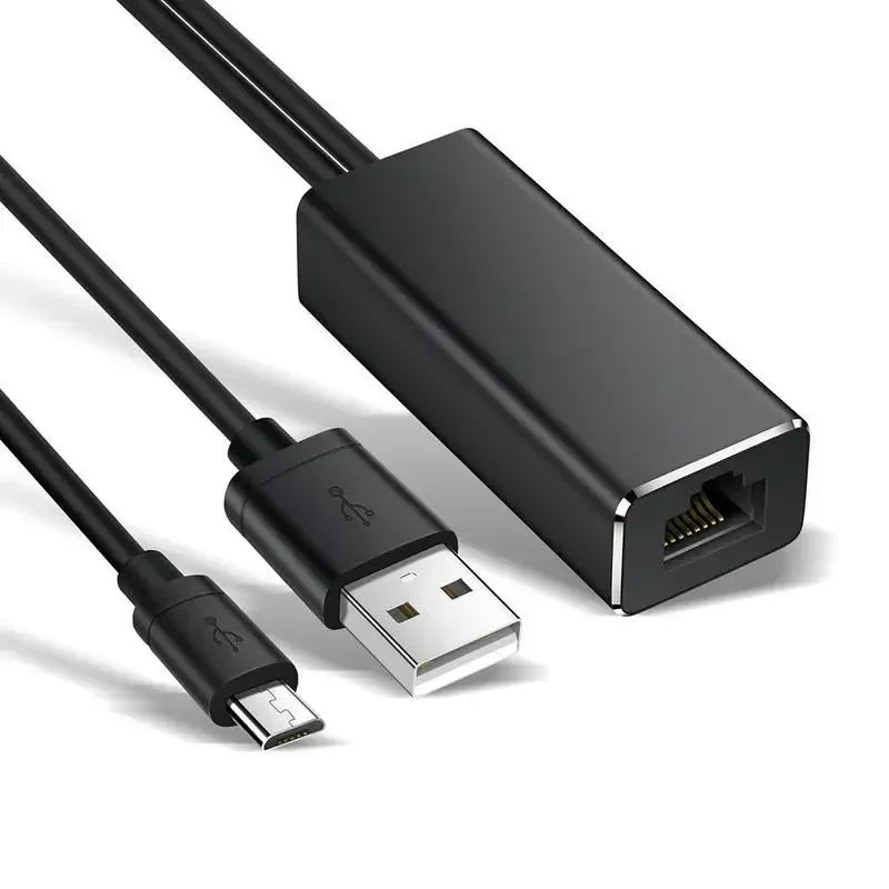 Micro USB to RJ45 Ethernet Adapter for Chromecast & Fire TV USB Ethernet Adapter Qme