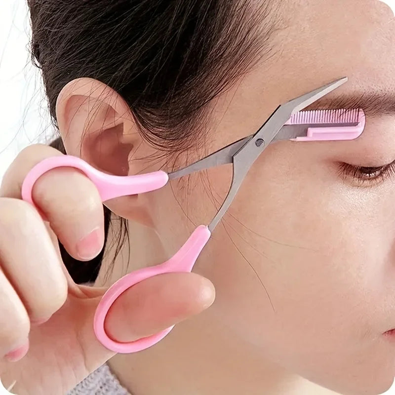 Eyebrow Trimmer Scissor with Comb – Brow Grooming Tool Eyebrow Grooming Tool Qme