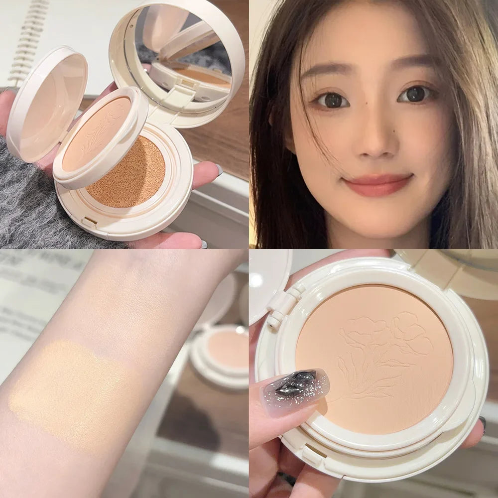 Qme Double Layer Powder Cushion – Brightening Natural Finish Powder Cushion Foundation Qme