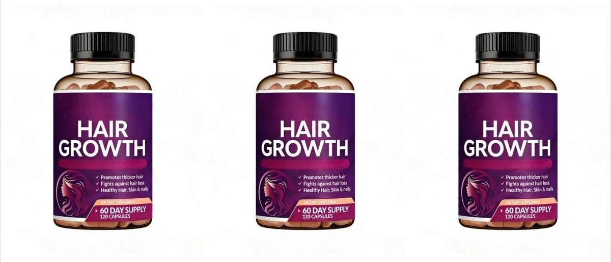 Hair Growth Vitamins – Biotin & Collagen, 120 Capsules Hair Growth Supplement Qst 3bottles 360capsules