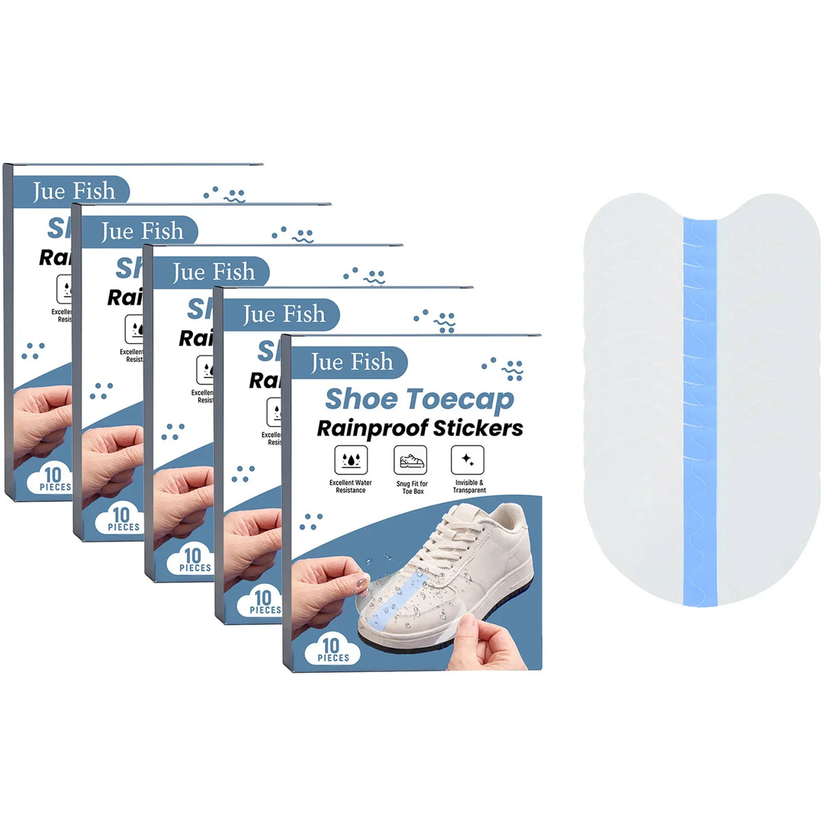 Waterproof Shoe Toe Cap Protector Sticker | Anti-Scratch Guard Shoe Toe Protector Qme 50PCS Boxed