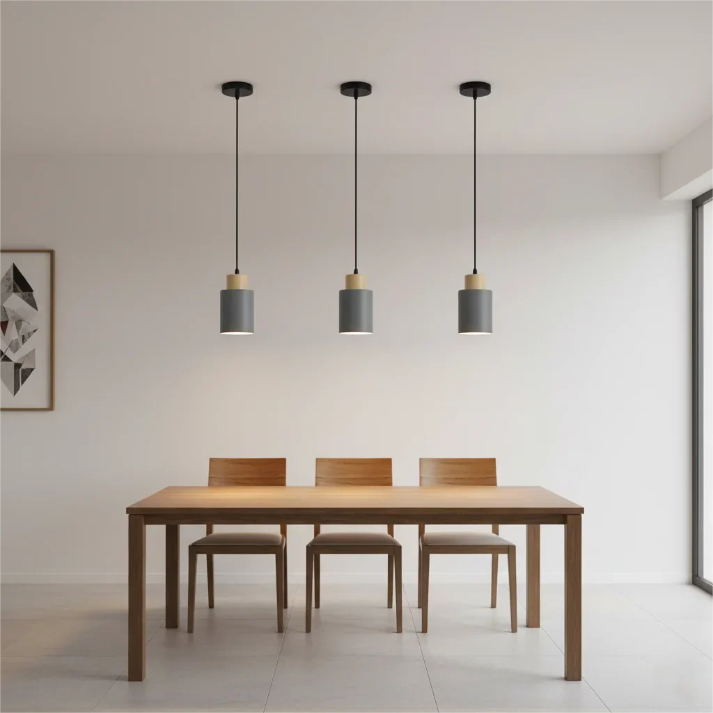Nordic Minimalist Wood Chandelier – Bedroom & Dining Lamp Wood Chandelier Qme