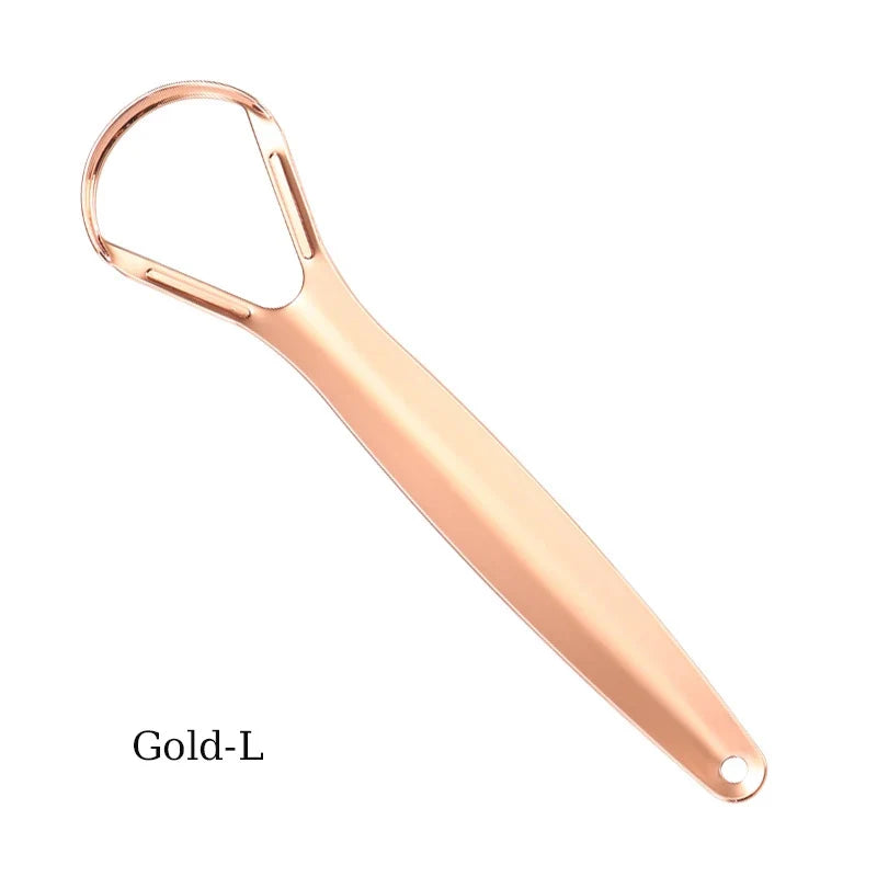 Stainless Steel Tongue Scraper – Fresh Breath Oral Care Tool Tongue Scraper Qme Gold-L China Mainland