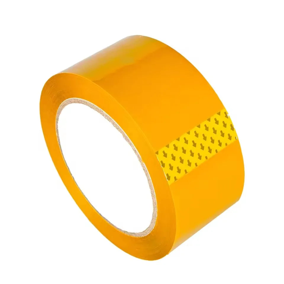 Yellow Low-Noise Carton Sealing Packing Tape – 1, 3 or 5 Rolls Packing Tape Qme