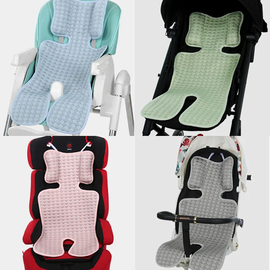 Summer Baby Stroller Seat Mat – Breathable Cotton Cushion Stroller Seat Cushion Qst