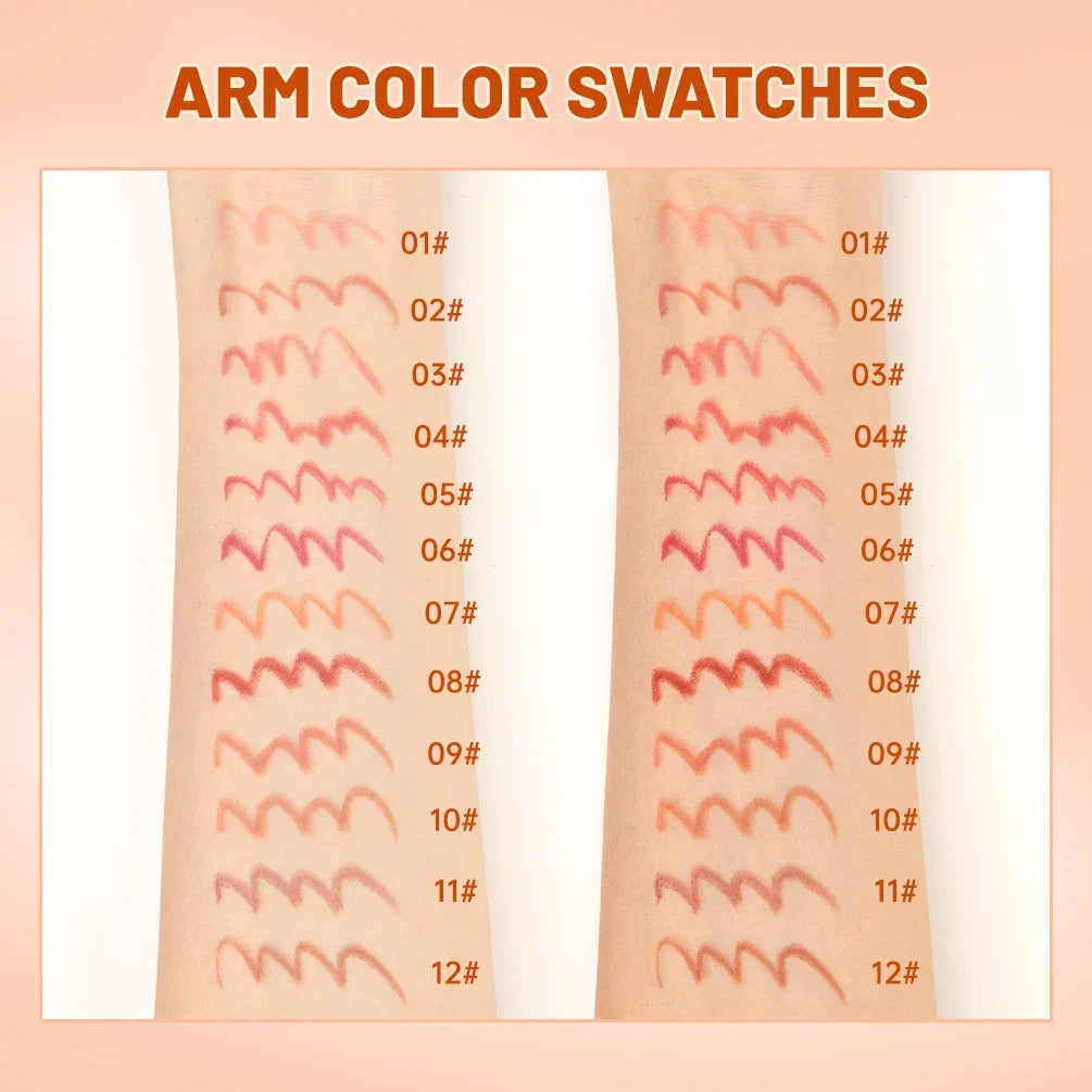 QIBEST Matte Lip Liner Pencil – Smudge-Proof Contour Pen Lip Liner Pencil Qme