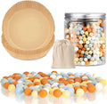 Ceramic Pie Weights 1.5 lb with 50 Parchment Liners | Blind Bake Ceramic Pie Weights Qme 1 set