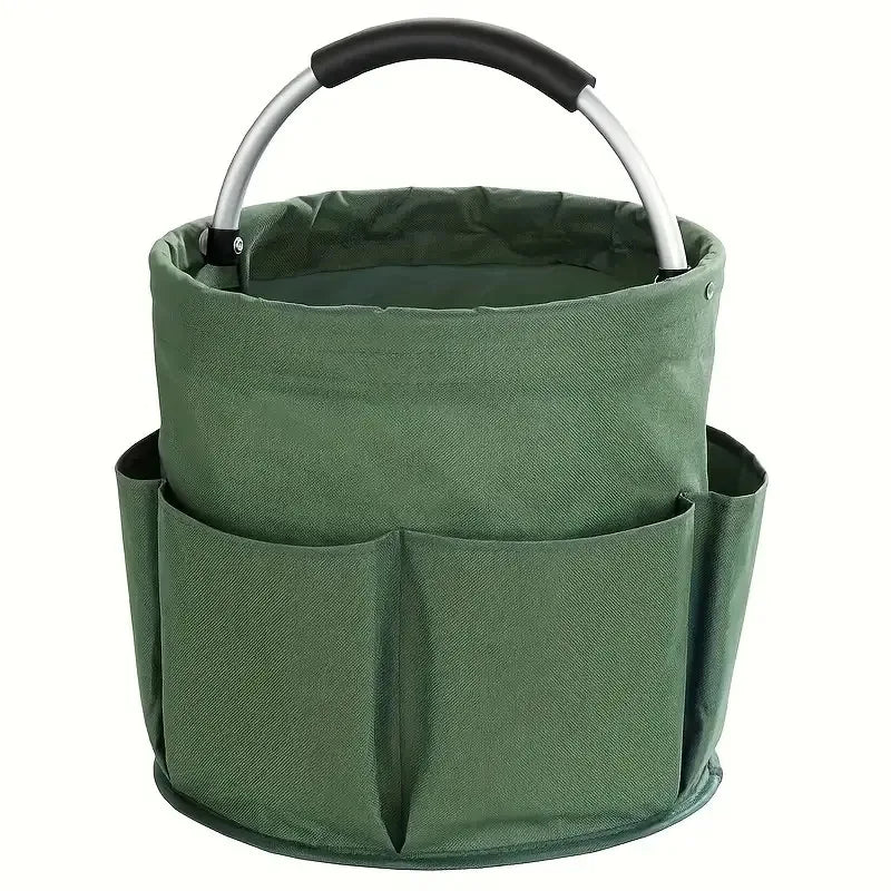 17L Foldable Storage Bucket 600D Oxford Cloth Tool Organizer Foldable Storage Organizer Qme Green