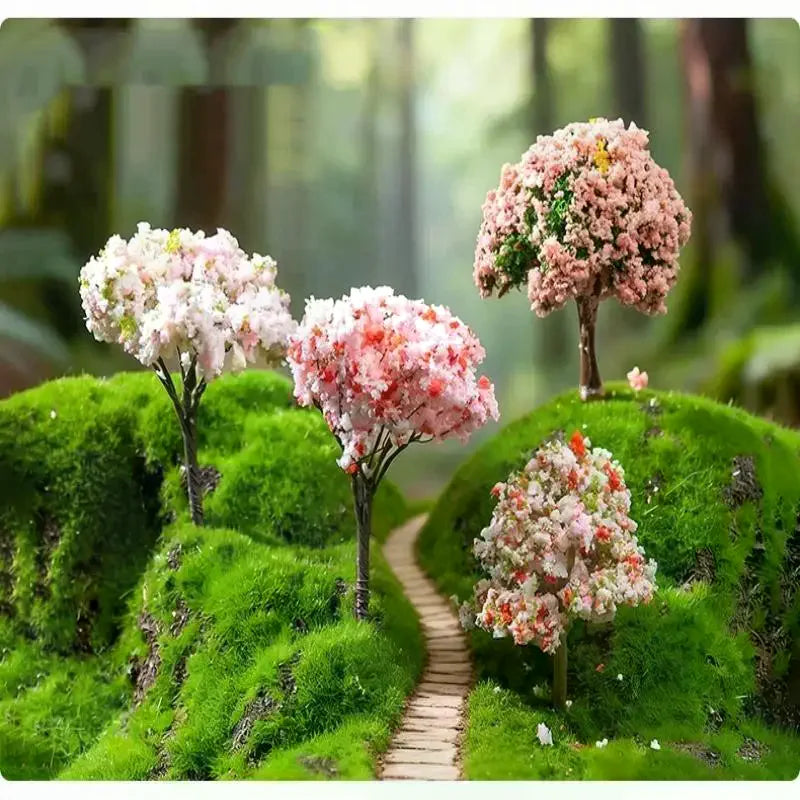 Mini Artificial Flower Trees | Fairy Garden & DIY Decor Artificial Mini Trees Qme