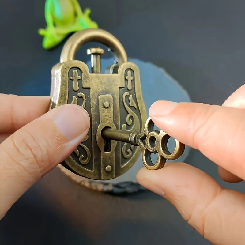 Vintage Alloy Puzzle Padlock Brain Teaser Magic Trick Lock Brain Teaser Puzzle Qme