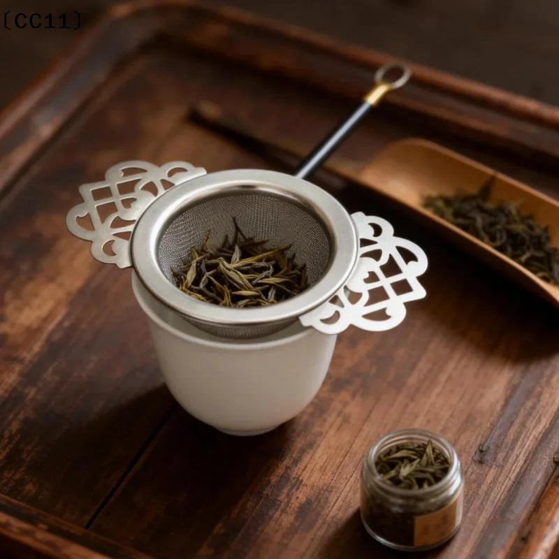 Double-Layer Fine Mesh Tea Strainer – Stainless Steel Sieve Tea Strainer Qme