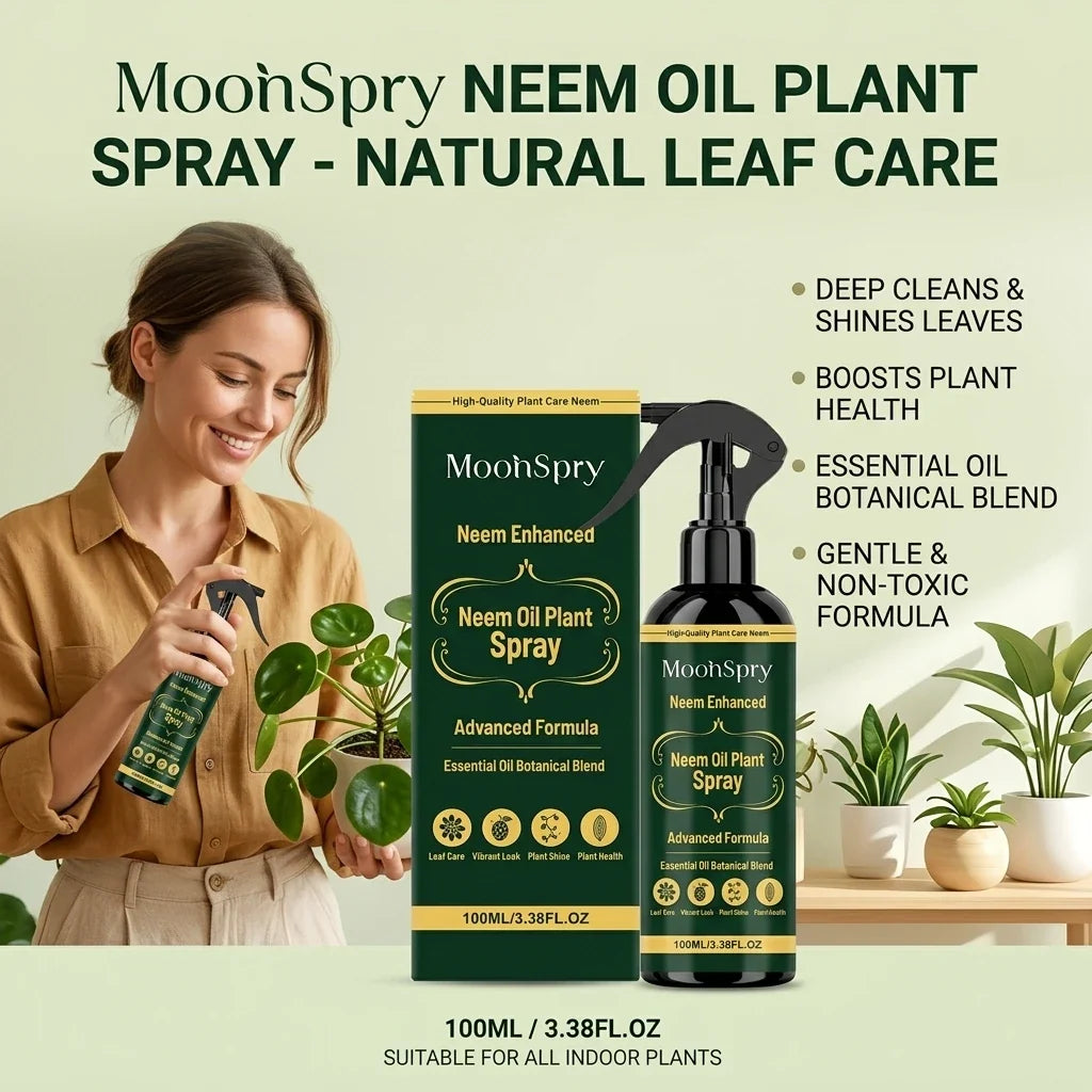 Neem Oil Plant Leaf Spray – Boost Gloss & Cleanse 100ml Plant Leaf Spray Qme