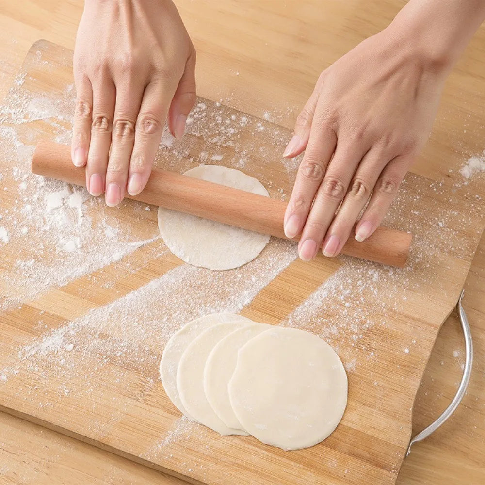 Solid Wood Food-Grade Rolling Pin for Pasta, Noodles & Dough Wooden Rolling Pin Qst