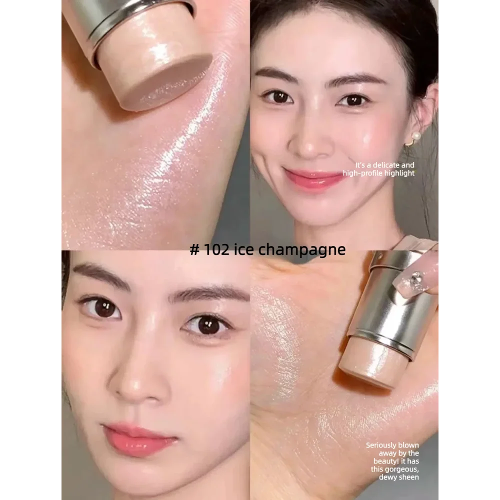 Qme Gloss Stick Highlighter & Blush – Shimmer Waterproof Glow Highlighter Blush Stick Qme Champagne