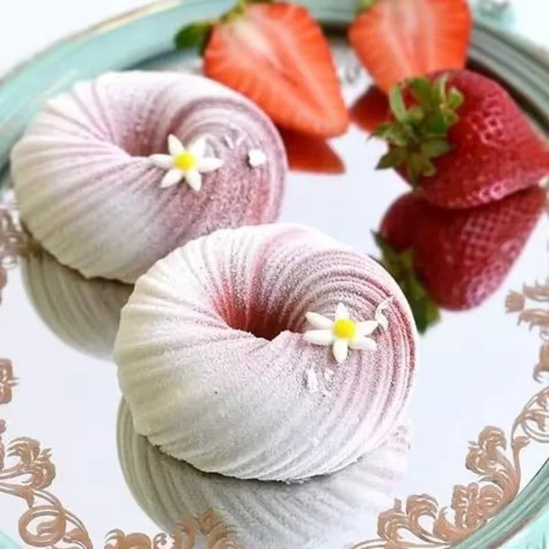 Spiral Donut Silicone Cake Mold – Mousse & French Pastry Baking Silicone Cake Mold Qst