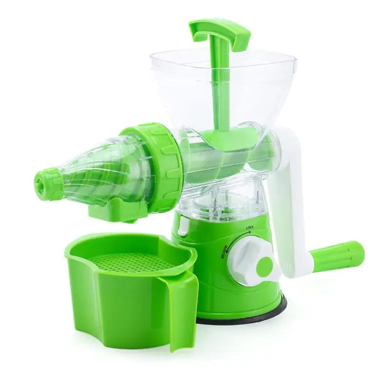 Portable Hand-Crank Fruit Juicer – Smoothies & Iced Drinks Manual Fruit Juicer Qme Green