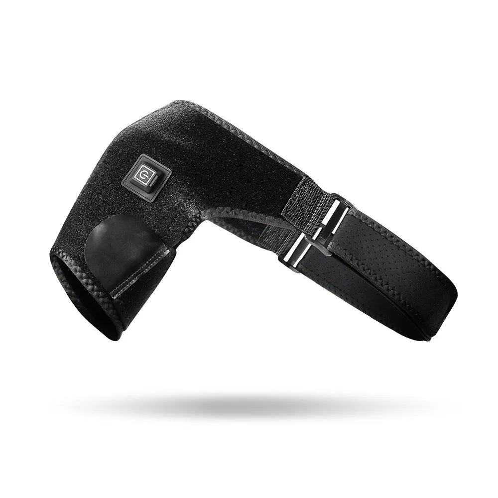 Heated Shoulder Wrap – 3-Level Temperature Massage Pad Heated Shoulder Wrap Qst Black
