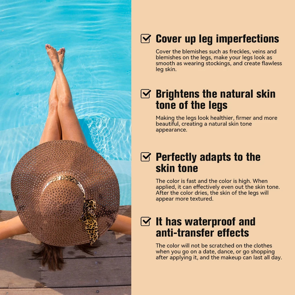Waterproof Leg Makeup Lotion – Bronze Body Tanning Cream 100ml Body Tanning Lotion Qst