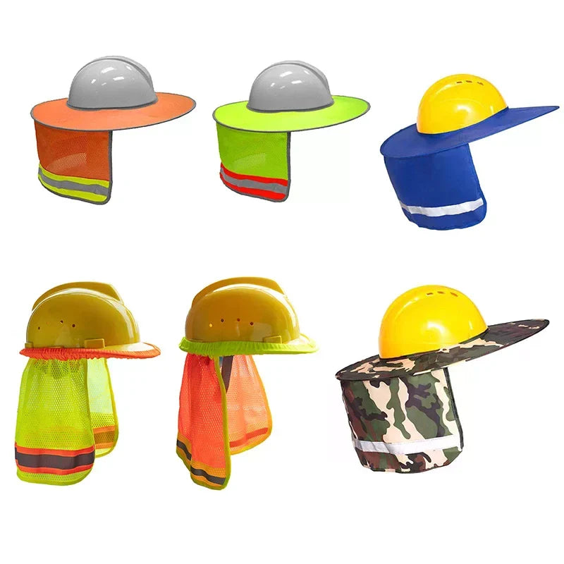 Hard Hat Neck Shield Reflective Sun Shade Brim – UV Cover Hard Hat Neck Shield Qme
