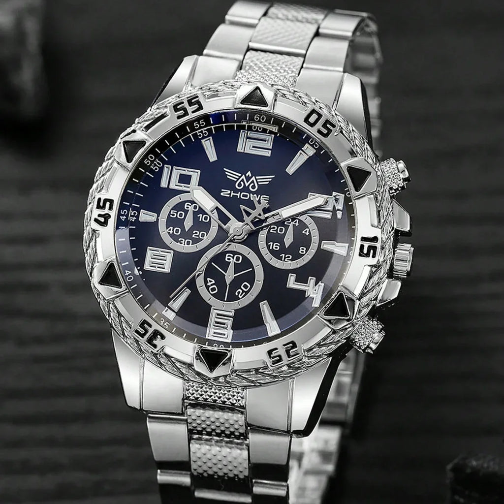 Men's Stainless Steel Business Quartz Watch | Elegant Gift Men's Quartz Watch Qme