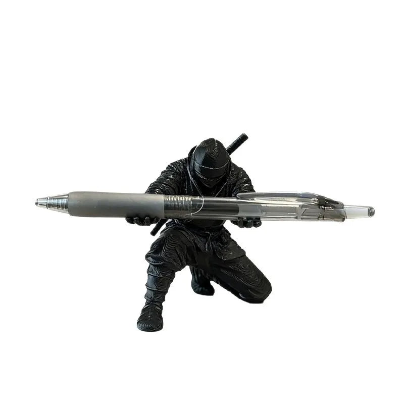 3D Printed Ninja Pen Holder – Fun Desktop Organizer & Decor Desktop Pen Holder Qme Black