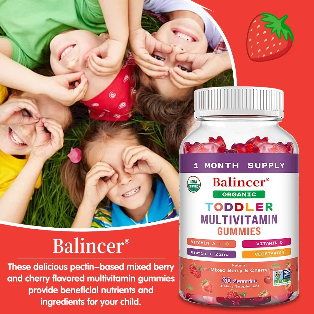 Kids Multivitamin Gummies – Vitamins C, D, E & Zinc | Balincer Kids Multivitamin Gummies Qst