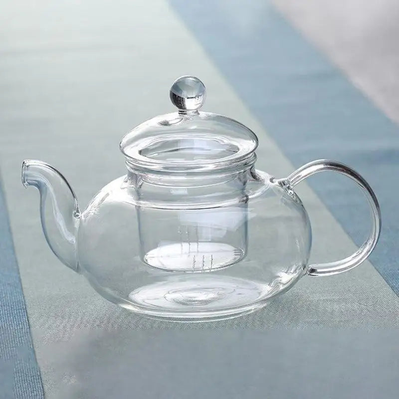Stainless Steel Teapot Lid with Glass Cover & Filter Strainer Teapot Replacement Lid Qme